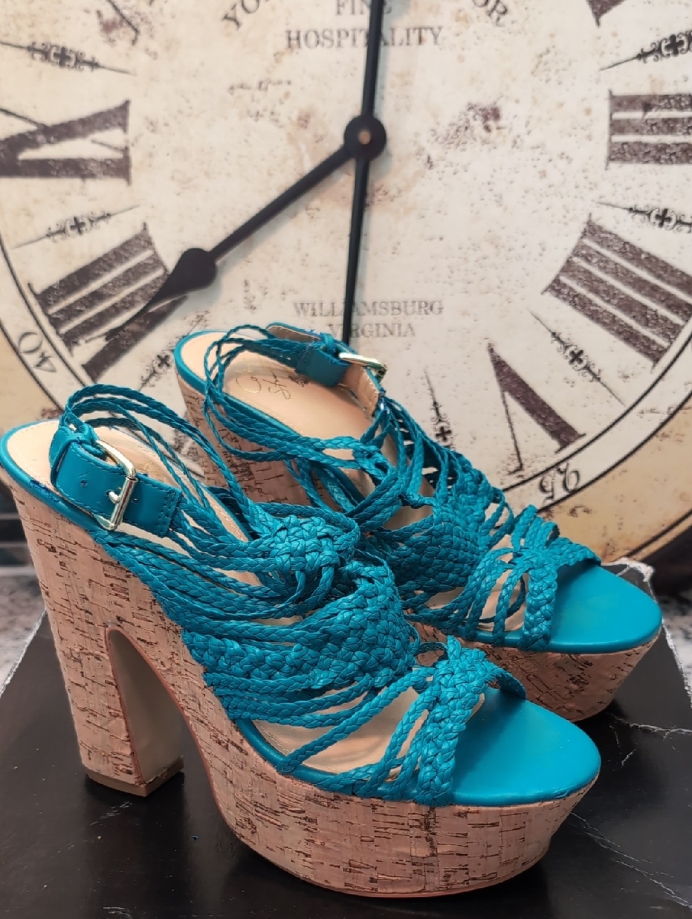 Colin Stuart for Victoria's Secret Platform Cork Sandals, Size 8, fits like 7.5